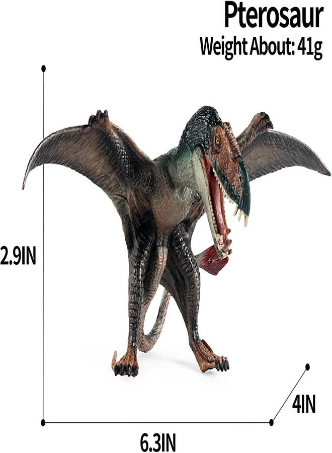 FUNFOB Dinosaur Toy Figure Width-16cm Pterodactyl Dinosaur Toys for Kids & Adults PVC Multicolour | Flying Dino - Image 5